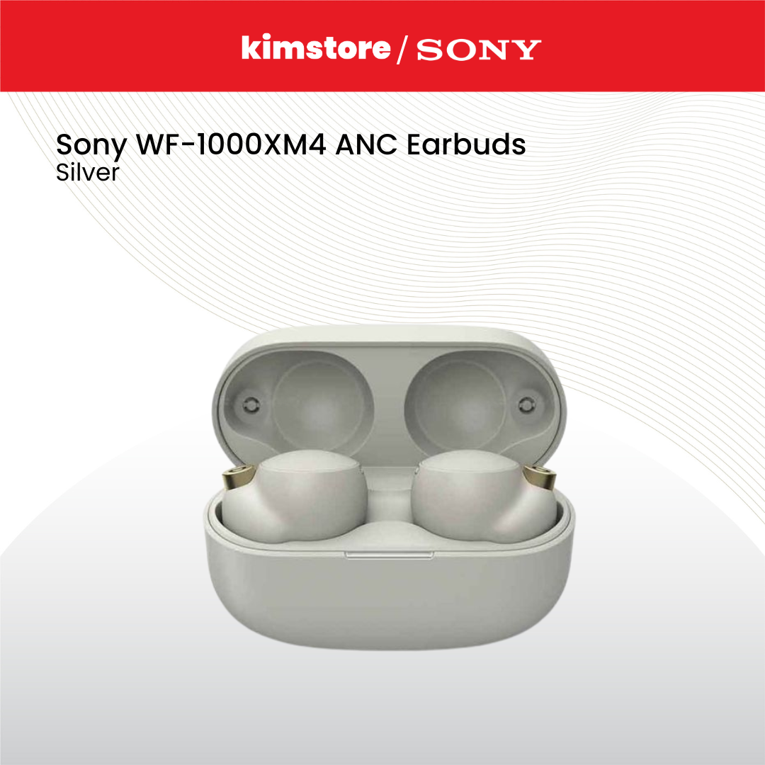 Sony WF-1000XM4 ANC Earbuds - Silver