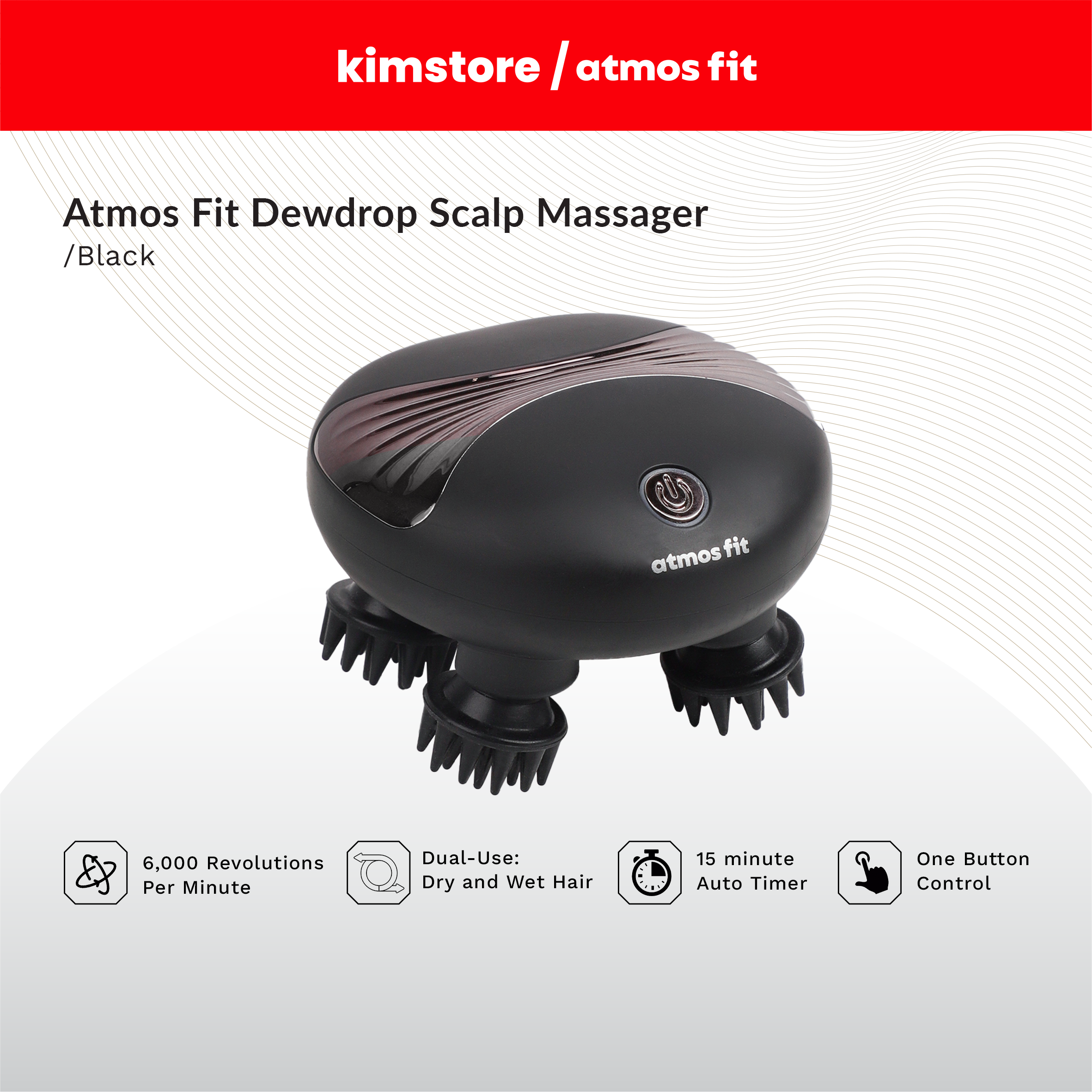 Atmos Fit Dewdrop Scalp Massager