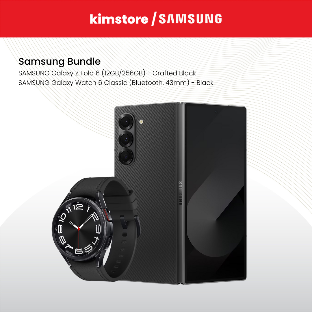 Bundle: SAMSUNG Galaxy Z Fold 6 + SAMSUNG Galaxy Watch 6 Classic (Bluetooth, 43mm) - Black