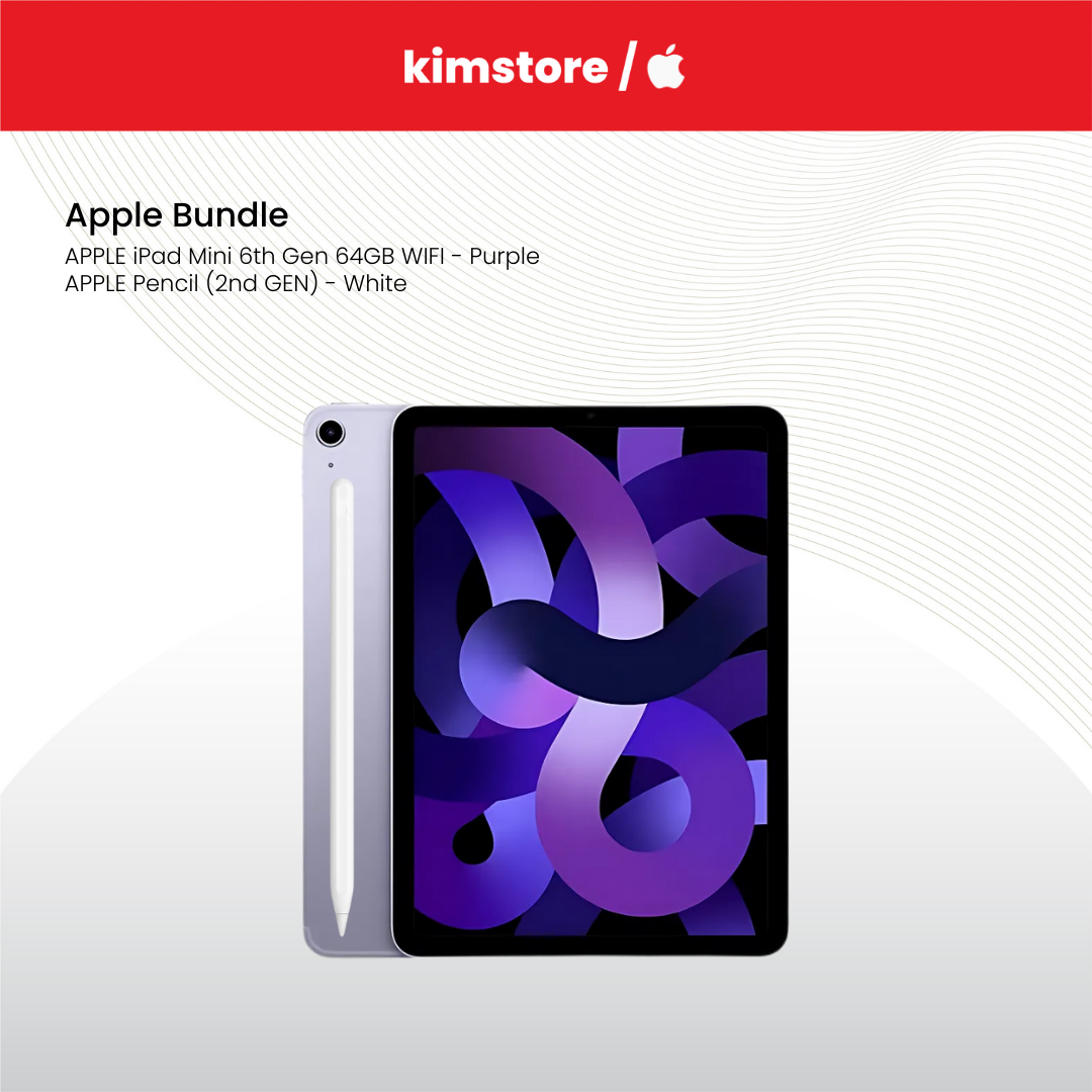 BUNDLE: APPLE iPad + APPLE Pencil (2nd GEN) - White