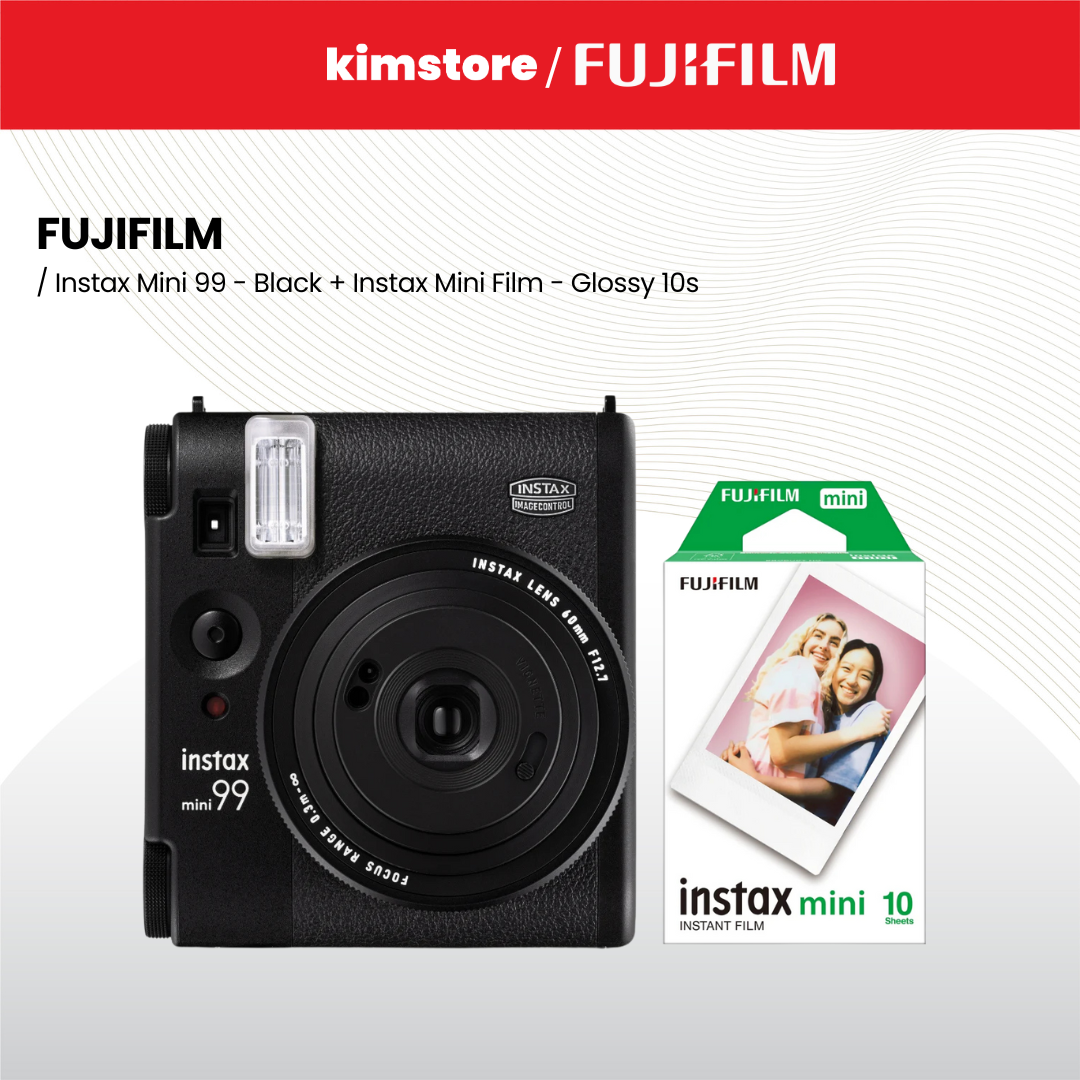 Fujifilm Instax Mini 99 - Black + [FREE] Fujifilm Instax Mini Film - Glossy 10s