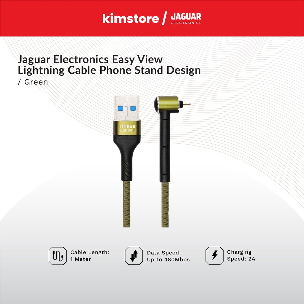 Jaguar Electronics Easy View Lightning Cable Phone Stand Design