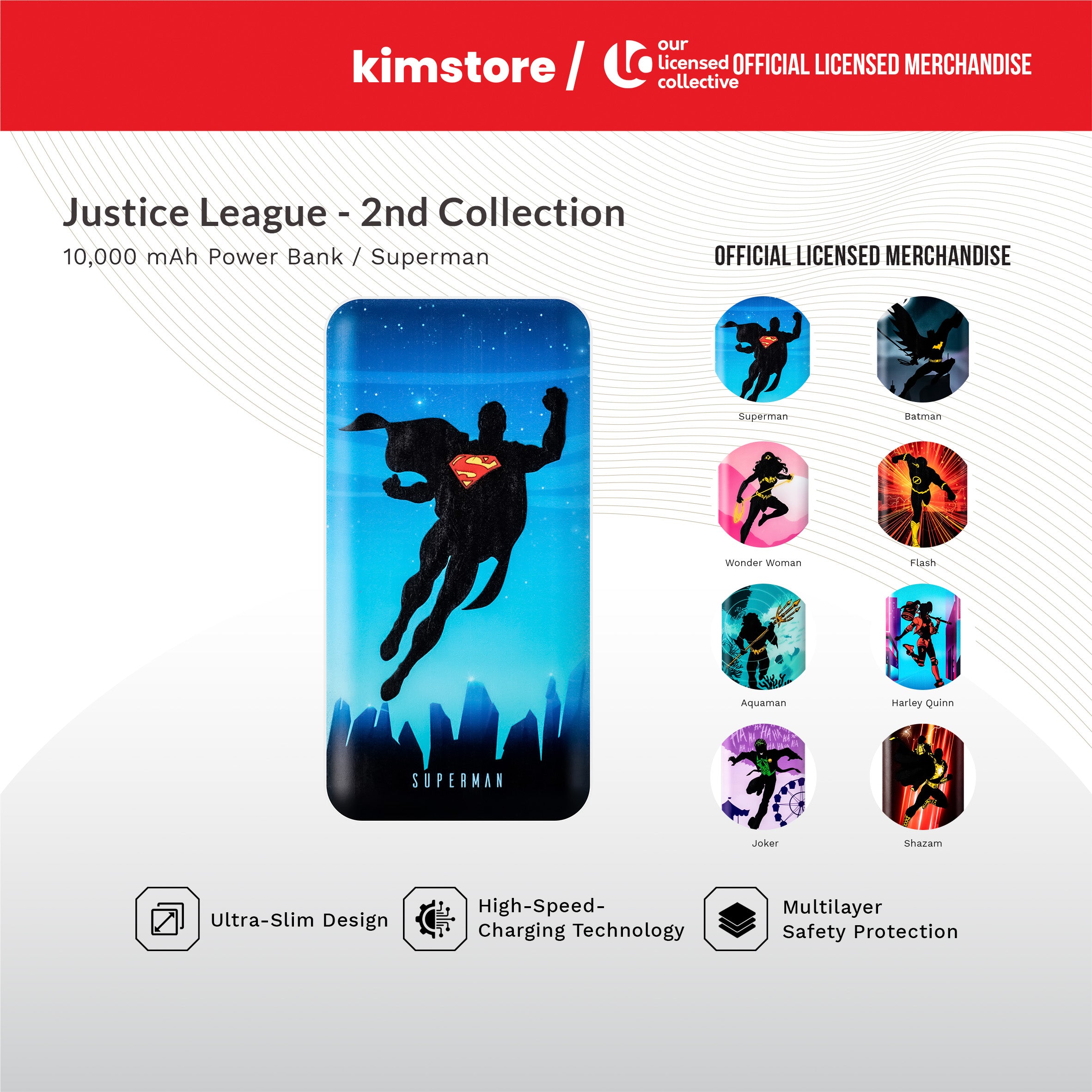 JUSTICE LEAGUE 10,000mAh 2nd Collection Powerbank