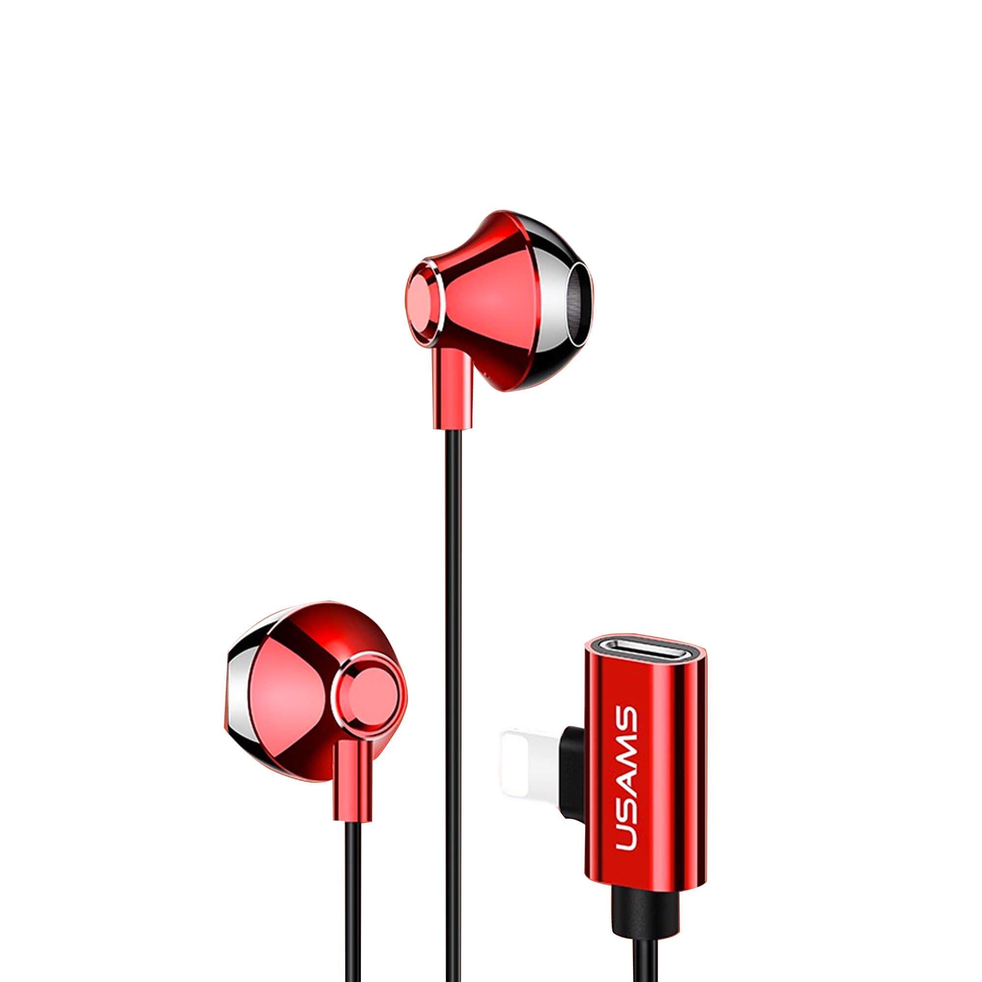 USAMS EP-32 Lightning Metal Earphone with Charging Port