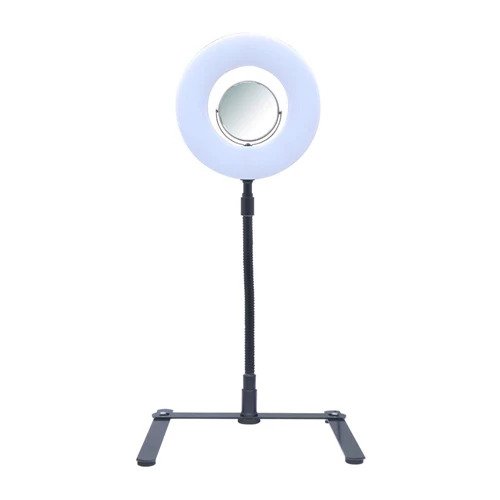 PRESTIGIO 8" Table-Top Ringlight with Double Sided Vanity Mirror