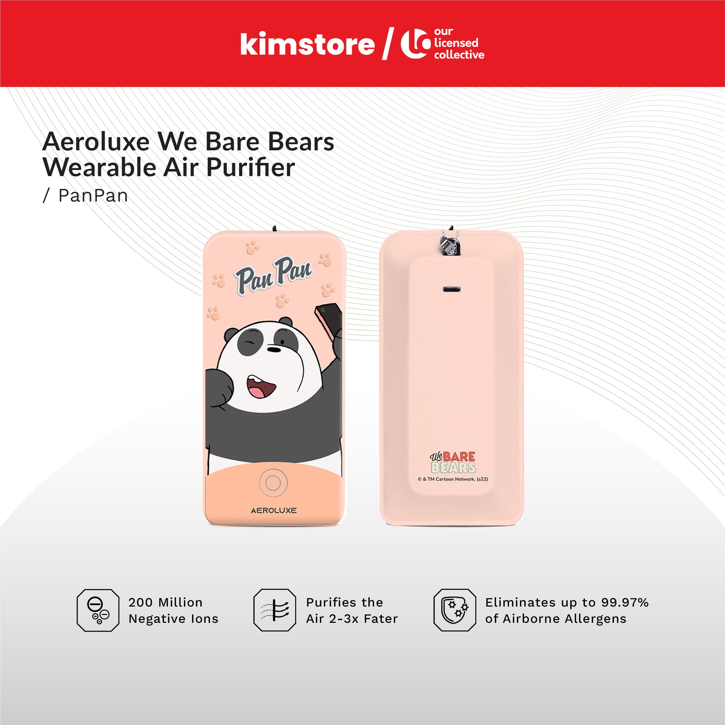 AEROLUXE We Bare Bears PuriMax Wearable Air Purifier