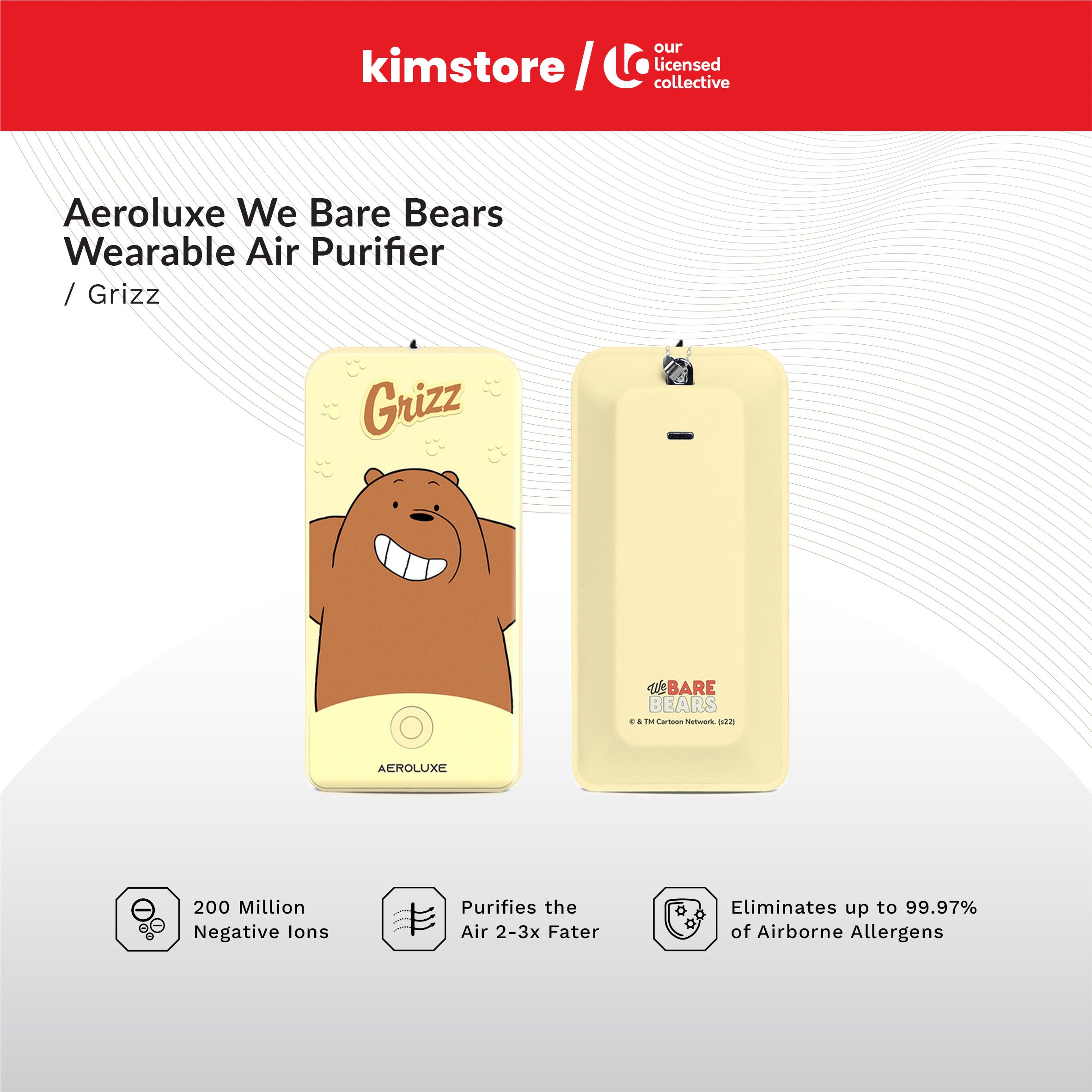 AEROLUXE We Bare Bears PuriMax Wearable Air Purifier