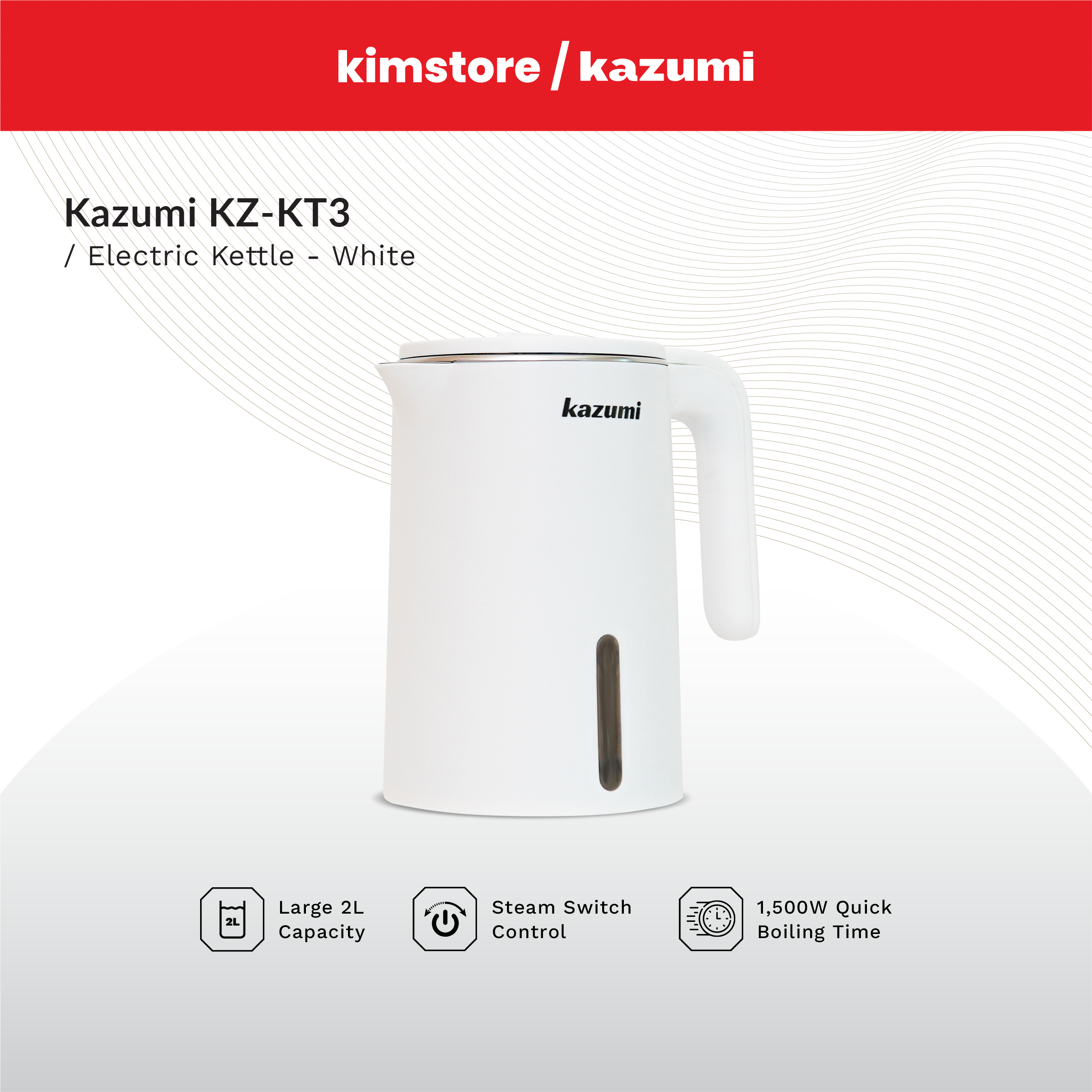 KAZUMI KZ-KT3 2L Electric Kettle