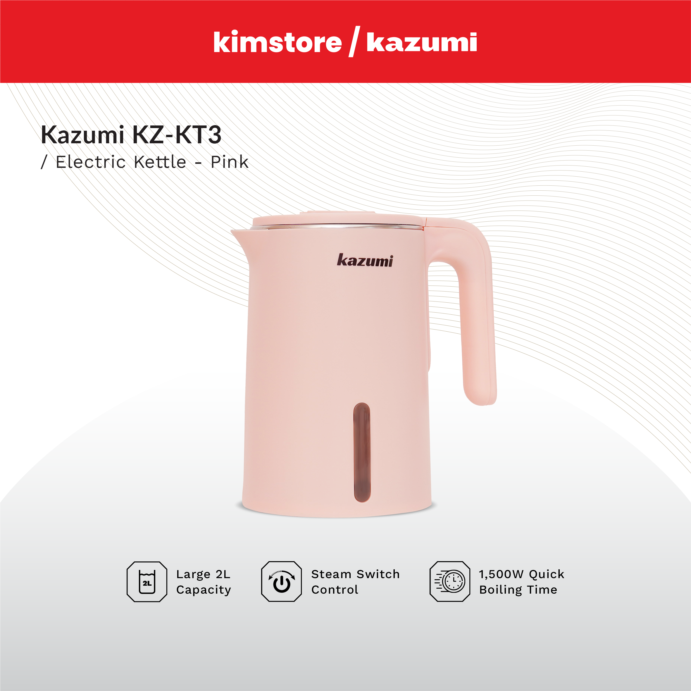 KAZUMI KZ-KT3 2L Electric Kettle