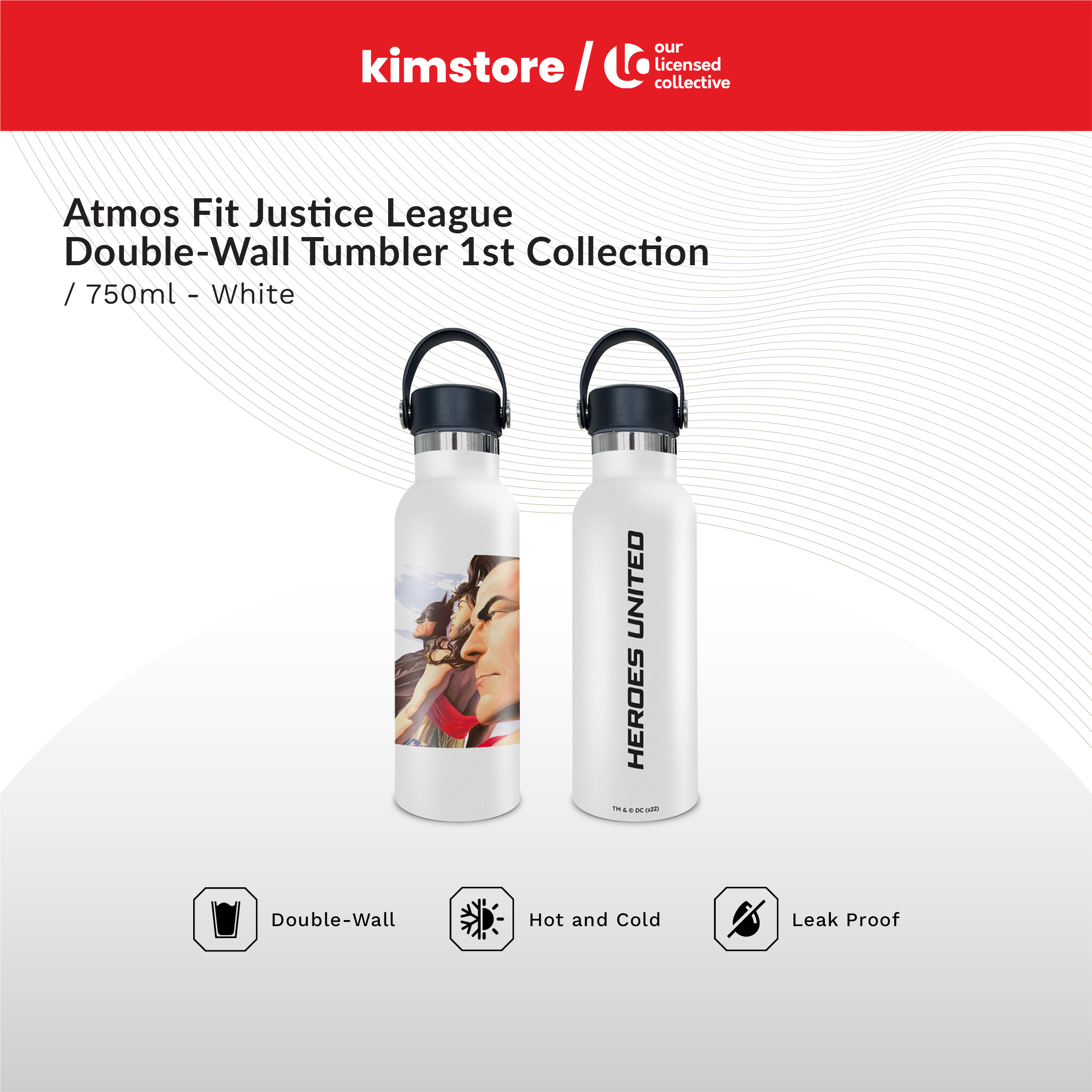 Atmos Fit 750ml Justice League Double-Wall Tumbler 1st Collection