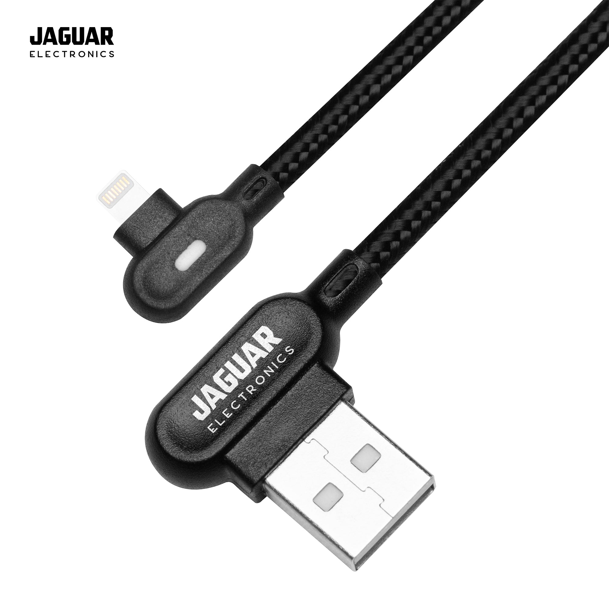 Jaguar Electronics CG82 3.0A 1 Meter Fast Charging Data 90 Degree Cable